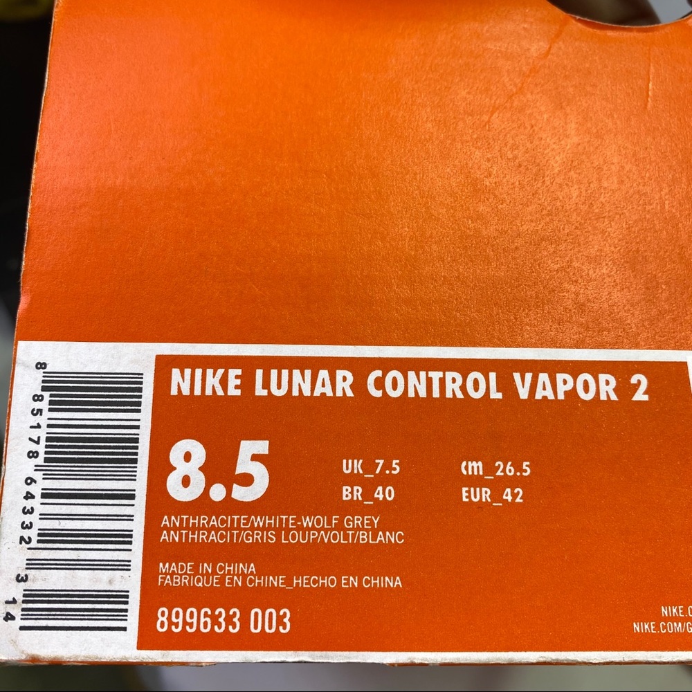 Nike Lunar Control Vapor 2 Size 8.5 New - Picture 7 of 7